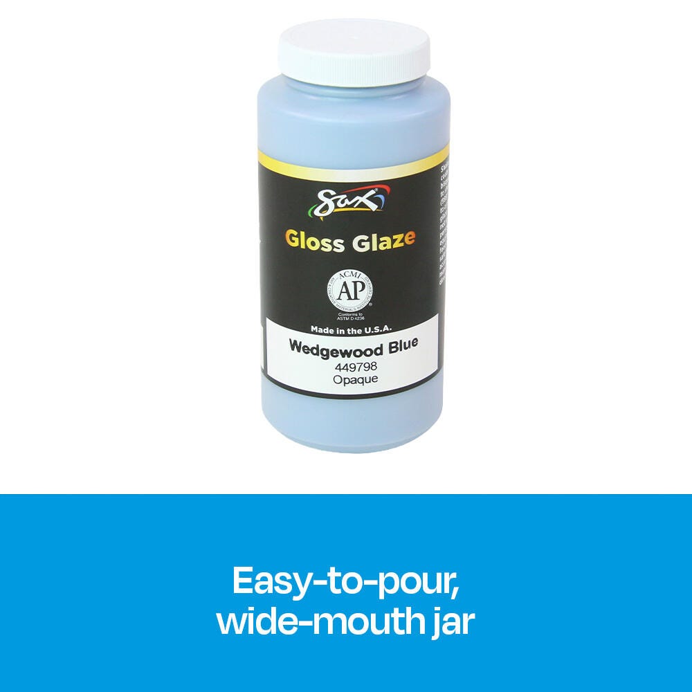 Sax Gloss Glaze, 1 Pint, Sky Blue Wedgewood | School Specialty